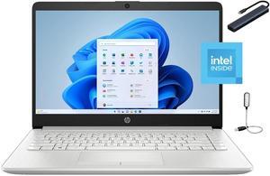 HP Stream 14'' HD Laptop, Intel Celeron N4120 Processor, 4GB RAM, 64GB eMMC, Windows 11 Home in S mode, 1 Year Office 365 Included, Silver,with Mazepoly Accessories