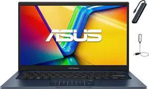 ASUS Vivobook 14 inch FHD Business Laptop, Intel Core i3-1315U Processor, 16GB RAM, 512GB SSD, Windows 11 Home, Intel UHD Graphics, Wi-Fi, Bluetooth, Quiet Blue with Mazepoly Accessories