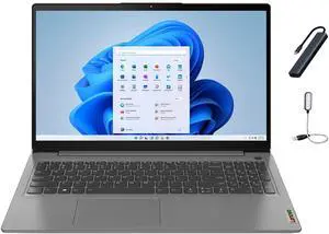 Lenovo Ideapad 3i 15.6 inch FHD Touch Laptop, Intel Core i3-1115G4, 16GB DDR4 Memory, 256GB SSD, Long Battery Life, Bluetooth, Wi-Fi 6, Window 11 Home, Arctic Grey + Mazepoly Accessories
