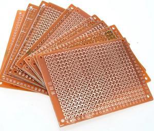 12Pcs 5*7 PCB 5x7 PCB 5cm 7cm DIY Prototype Paper PCB Universal Board yellow