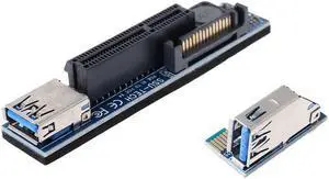 Add On Card PCI Express USB 3.0 Adapter Raiser Extender PCIE Riser Card USB 3.0 PCI-E SATA PCI E Riser PCI Express X1 to X4 Slot