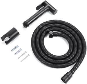Black Handheld Bidet Spray Shower Sprayer Set Toilet Faucet Shower Bidet with Hose and Holder Bathroom Accessories Home Imp