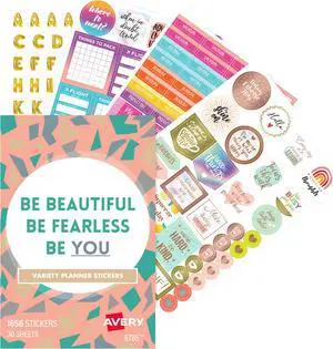 Avery Planner Sticker Variety Pack, 30 Sticker Sheets, 1,744 Stickers Total (6785)