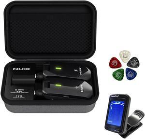 UX C-5RC 5.8GHz Wireless Guitar System for Active or Passive Pickup Guitar, Bundle with TunerPro TP-32 Mini Tuner and Guitar Picks