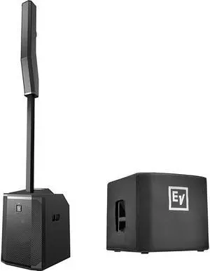 Electro-Voice EVOLVE 50 Portable 1000W Bluetooth-Enabled Subwoofer and Column Speaker Kit Bundle with EVOLVE50-SUBCVR Cover for Evolve 50 Subwoofer