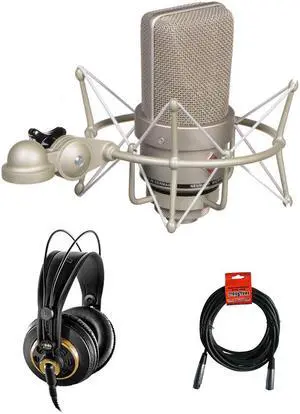 Neumann TLM 103 Condenser Microphone Mono Set (Nickel) with AKG K 240 Studio Pro Headphones & XLR Cable Bundle