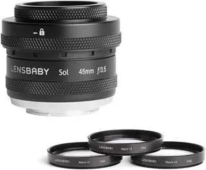 Lensbaby Sol 45mm f/3.5 Lens for Fuji X Cameras with Lensbaby 46mm Macro Filters Bundle Lensbaby Sol 45mm f/3.5 Lens for Fuji X Cameras with Lensbaby 46mm Macro Filters Bundle