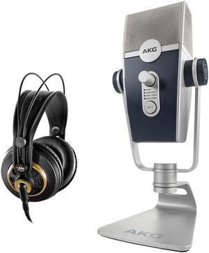 AKG Lyra Multipattern USB Condenser Microphone with AKG K 240 Studio Pro Headphones Bundle