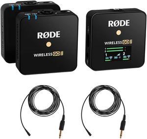 Rode Wireless GO II 2-Person Compact Wireless Mic System/Recorder Bundle with 2x Omnidirectional Lavalier Microphone