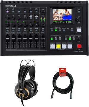 Roland VR-4HD HD AV Mixer with AKG K 240 Studio Pro Semi-Open Stereo Headphones & XLR Cable Bundle