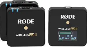 Rode Wireless GO II 2-Person Compact Digital Wireless Microphone System/Recorder (2.4 GHz, Black)