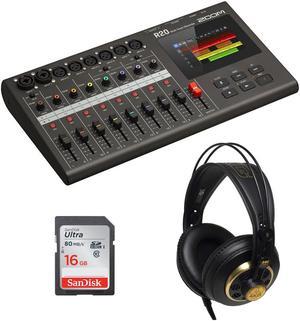 Zoom R20 Portable Multitrack Recorder Bundle with AKG K240 Studio Pro Headphone and 16GB Memory Card