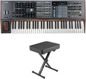 Arturia PolyBrute Analog Morphing Matrix Synthesizer Bundle with Piano Bench (Black, Small)