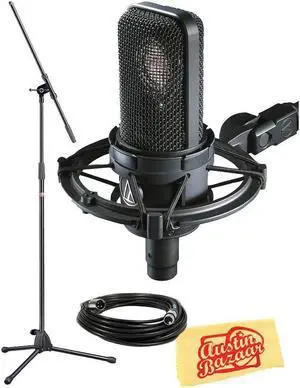 Audio-Technica AT Side Address Cardioid Condenser Microphone Bundle w/ Mic Stand