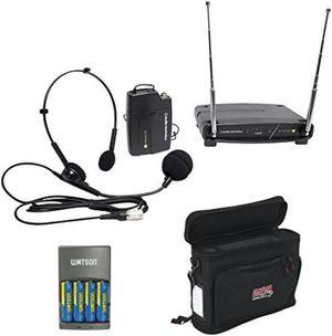 Audio-Technica ATW-901A/H System 9 VHF Wireless Unipak System with PRO 8HEcW Headworn Microphone, GM-1W Mobile Pack & 4-Hour Rapid Charger Kit