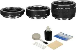 Kenko Auto Extension Tube Set DG for Canon EOS Lenses with General Brand Lens Cleaning Kit