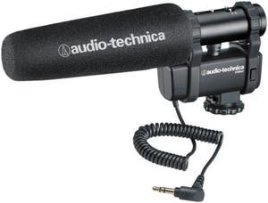 Audio-Technica AT8024 Stereo/Mono Camera-Mount Condenser Microphone,Black