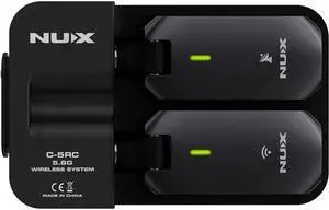 NUX C-5RC 5.8GHz Wireless Guitar System for Active or Passive Pickup Guitar, Charging Case Included, UHF Guitar Wireless Transmitter Receiver Low Interference, Auto Match