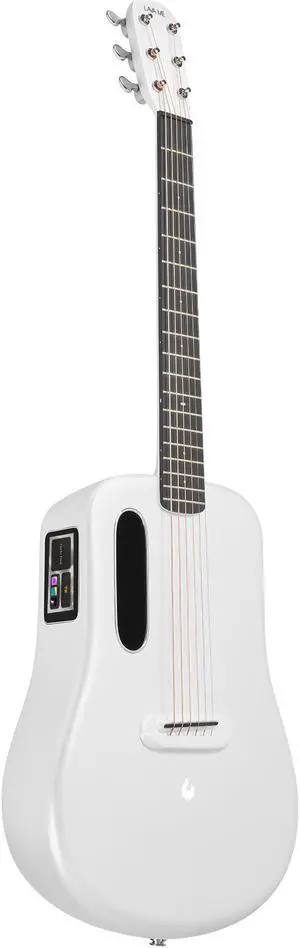 Lava Music ME 3 38" Touchscreen Acoustic Electric SmartGuitar with Gig Bag (White)