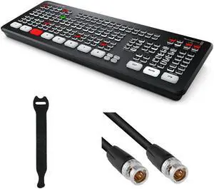 Blackmagic Design ATEM SDI Extreme ISO Live Production Switcher Bundle with Kopul 3G-SDI Cable BNC to BNC (50 ft) and 10-Pack Straps