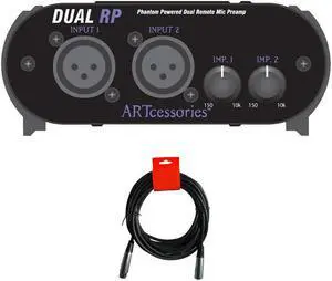 ART Dual RP Preamp for Dynamic and Ribbon Microphones with XLR-XLR Cable Bundle