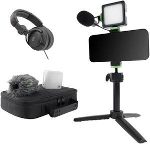 Mackie EM-93MK Complete Mobile Vlogger Kit with Polsen HPC-A30-MK2 Studio Monitor Headphones