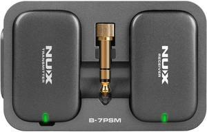 NUX B-7PSM 5.8 GHz Wireless in-Ear Monitoring System, Charging Case Included, Stereo Audio transmitting, Designed for Live Shows and Band Rehearsals,not Suitable for Personal Silent Practice