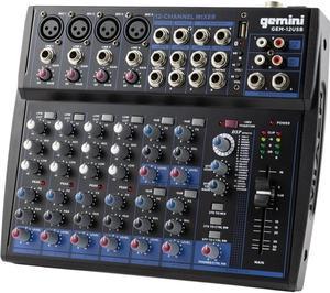 Gemini GEM-12USB Compact 12-Channel Bluetooth Audio Mixer with USB