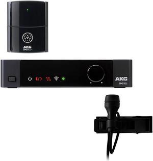 AKG DMS100 2.4 GHz Digital Bodypack Wireless Instrument System Bundle with AKG LC617 MD Lapel Microphone with Tie Clip (Black)