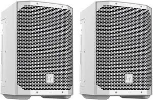 Electro-Voice EVERSE 8 Weatherized Battery-Powered Loudspeaker with Bluetooth Audio and Control (White) Pair Bundle