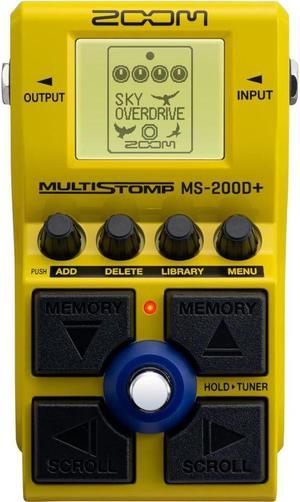 Zoom MS-200D+ MultiStomp Guitar Effects Pedal with 200 Drives & Distortions, Effect Chaining, Single Stompbox, Tuner, Battery Powered, Featuring Overdrives, Boosts, Fuzz, and More