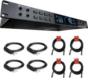 PreSonus Quantum HD 8 USB-C Audio Interface Bundle with 1/4" Male Phone to 1/4" Male Phone TRS Cable -5 (4 Pieces) and XLR- XLR Cable (4 Pieces)