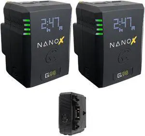 Core SWX NANOX G98 Micro 98Wh Li-Ion Battery (Gold Mount) Bundle with Core SWX GPM-X2A Mini Dual Travel Battery Charger