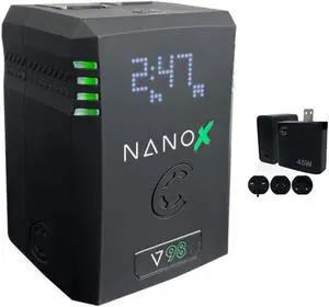 Core SWX NANOX V98 Micro 98Wh Li-Ion Battery (V-Mount) Bundle with Core SWX XPD-45 Universal 45W USB-C PD Wall Charger with Cable
