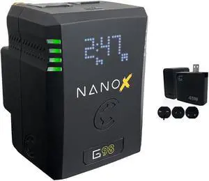 Core SWX NANOX G98 Micro 98Wh Li-Ion Battery (Gold Mount) Bundle with Core SWX XPD-45 Universal 45W USB-C PD Wall Charger with Cable