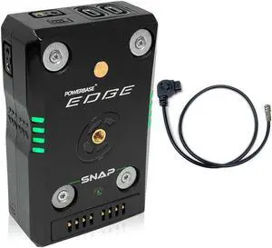 Core SWX Powerbase EDGE SNAP Battery Kit with Quick Release Plate & 2-Pin Cable For Black Magic Design Cameras Bundle with Core SWX PD Pro to 2-Pin Blackmagic Design Cable (24")