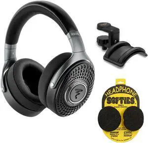 Focal Lensys Professional Wired Over-Ear Closed-Back Headphones Bundle with Auray Headphone Holder With Padded Cradle and Garfield Headphone Softie Earpad Covers (Black, Pair)