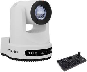 PTZOptics Move 4K SDI/HDMI/USB/IP PTZ Camera with 20x Optical Zoom (White) (PT20X-4K-WH-G3) + PTZOptics SuperJoy PTZ Camera Joystick Controller