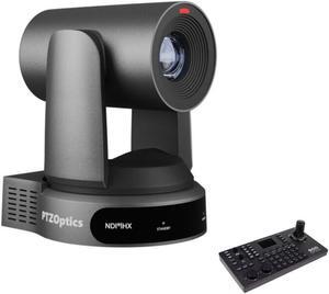 PTZOptics Move 4K SDI/HDMI/USB/IP PTZ Camera with 30x Optical Zoom (Gray) (PT30X-4K-GY-G3) + PTZOptics SuperJoy PTZ Camera Joystick Controller