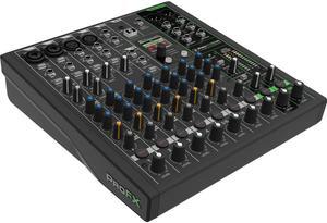 Mackie ProFX10 GO Battery-Powered 10-Channel Analog Audio Mixer With Bluetooth, USB-C Recording Modes, GigFX+ Effects, Onyx Preamps, EQ, Compression, Up to 8 Hours Battery Life
