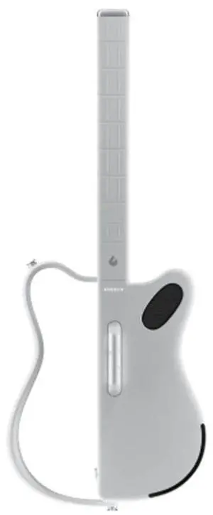 LAVA GENIE 9270002 Sampler Guitar, No Strings Attached, Hundreds of Instrument Presets, Onboard Speaker, Foldable, Detachable, White, 30.5 inch.