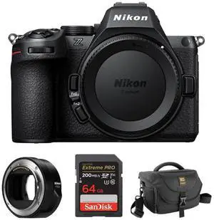 Nikon Z5 II Mirrorless Camera Bundle with Nikon Mount Adapter FTZ II, SanDisk 64GB Extreme PRO UHS-I SDXC Memory Card, Ruggard Journey 34 DSLR Shoulder Bag (Black)
