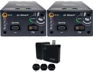 Core SWX NANO-C98MX HDV Battery with Ring LED Gauge (98Wh, Canon BP-A) (2 Pack) Bundle with Core SWX XPD-45 Universal 45W USB-C PD Wall Charger with Cable