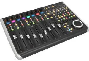 Behringer X-TOUCH Universal Control Surface with 9 Touch-Sensitive Motor Faders, LCD Scribble Strips and Ethernet/USB/MIDI Interface