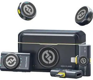 Hollyland LARK M2 DUO 2-Person Wireless Combo Microphone System (2.4 GHz, Shine Charcoal)