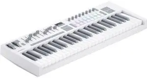 Novation Launchkey 49 MK4 USB MIDI Keyboard Controller (White, 49 Keys)