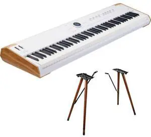 Arturia Astrolab 88 Avant-Garde Stage Keyboard with Analog Lab Pro Integration Bundle with Arturia Wooden Legs for KeyLab 88 MkII and PolyBrute  Adjustable, Sturdy and Elegant Stand