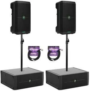 Mackie ThumpSub GO 8" 400W Battery-Powered Subwoofer & Thump GO 8" Bluetooth Loudspeakers (Pair) Bundle with 2x On-Stage Subwoofer Poles & 2x XLR-P20T Pro 20' Cables Mackie ThumpSub GO 8" 400W Battery-Powered Subwoofer & Thump GO 8" Bluetooth Loudspeakers (Pair) Bundle with 2x On-Stage Subwoofer Poles & 2x XLR-P20T Pro 20' Cables