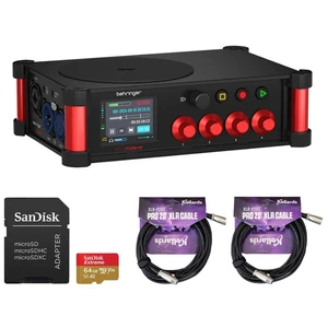 Behringer FLOW 4V Digital Audio Mixer and Field Recorder with Wireless Remote Control Bundle with 64GB Extreme UHS-I Memory Card with SD Adapter, Kellards XLR-P20T 20 Microphone Cable (2 Pack) Behringer FLOW 4V Digital Audio Mixer and Field Recorder with Wireless Remote Control Bundle with 64GB Extreme UHS-I Memory Card with SD Adapter, Kellards XLR-P20T 20 Microphone Cable (2 Pack)