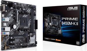 ASUS PRIME B450M-K II (90MB1600-M0EAY0) AM4 AMD B450 SATA 6Gb/s Micro ATX AMD Motherboard